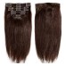 Virgin Remy hair clip on extension 16